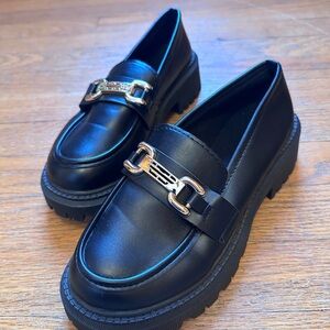 Women’s Black Platform Loafers